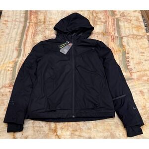 Nike Womens Run Dynamic Vent Running Jacket Black Full Zip Hooded Medium NWT